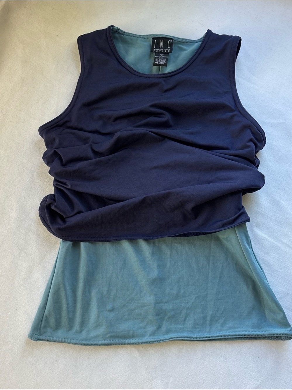 INC International Concepts Purple & Teal Layered Tank Top